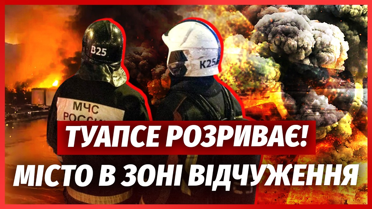 💣АПОКАЛІПСИС В ТУАПСЕ! РОЗНЕСЛИ ТЕРМІНАЛ з НАФТОЮ. Все місто в ДИМУ. Евакуац