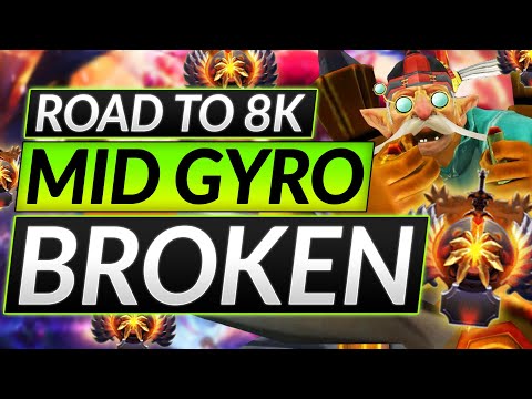 SMURFING AT 8K MMR -  THROWING MIDLANE GYRO Tips ANALysis - Dota 2 Guide
