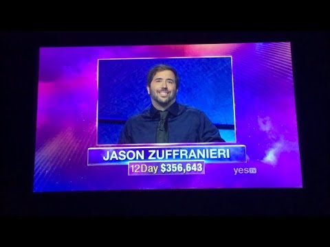 Jeopardy, intro to Jason Zuffranieri’s 13TH GAME (9/17/19)
