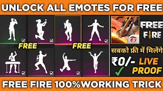 HOW TO UNLOCK ALL EMOTES IN FREE FIRE FOR FREE