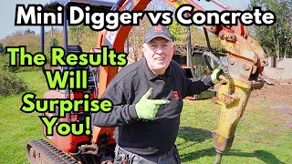 Mini Digger Takes on Concrete With Unbelievable Power