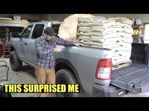 Ram 2500 Bed Sag With 1 Ton of Weight - Pellet Stove Fuel
