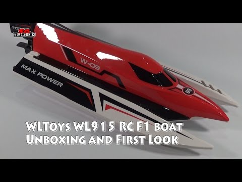 WLtoys WL915 2.4G Speedy F1 Racing Boat Water Cooling System Unboxing and first look