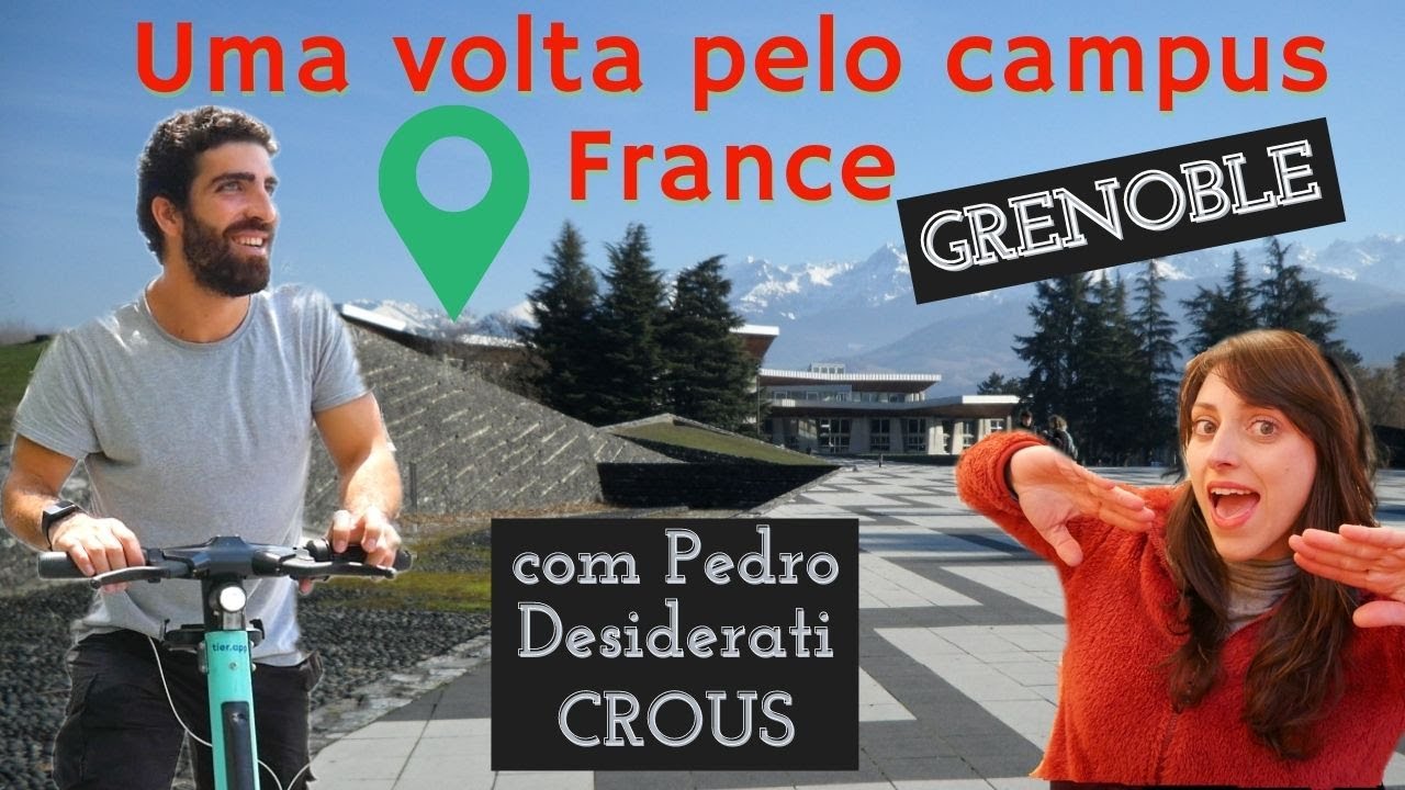 Campus universitário de Grenoble na França : CROUS, CASA DO ESTUDANTE, BIBLIOTECAS, PISCINA