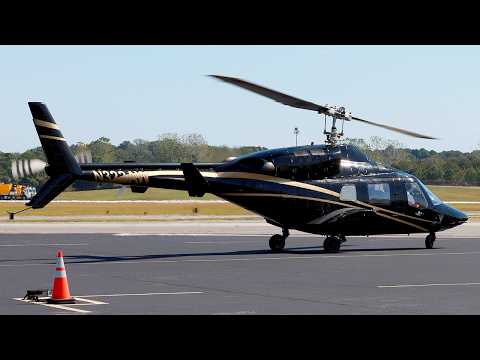 Rare Bell-222 Helicopter Up-Close | Powerful Engine Startup & Takeoff