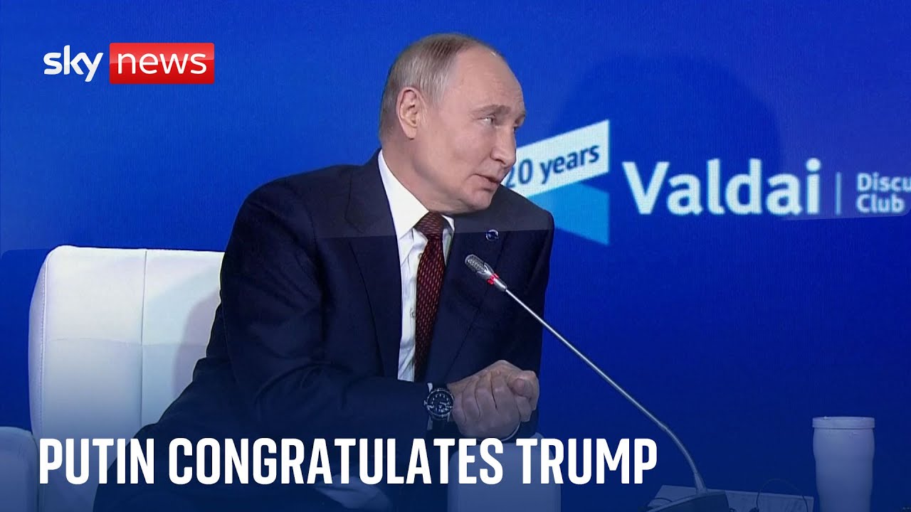 Vladimir Putin says he is ready to speak with Donald Trump and congratulated him on his victory.