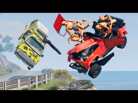 Cliff Drops Car Crashes #26 - BeamNG Drive | CRASHdriven