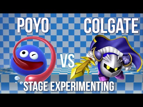 Stage Experimenting - Training - Poyo (Gooey) vs Colgate (Meta Knight) - Kirby Fighters 2