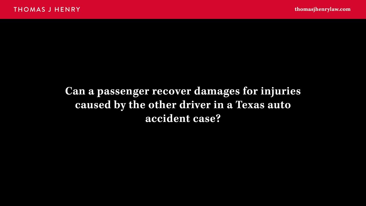 Can Passengers Recover Damages for Injuries Suffered in Car Crashes?