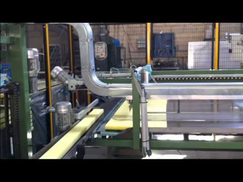 AUTOMAZIONE, LINEA DI TAGLIO , SAGOMATURA LATERALE E CONFEZIONAMENTO  SPUGNE TOTAL 250