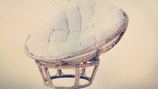 How to make Thick Round Chair Cushion cover/ egg cushion cover.