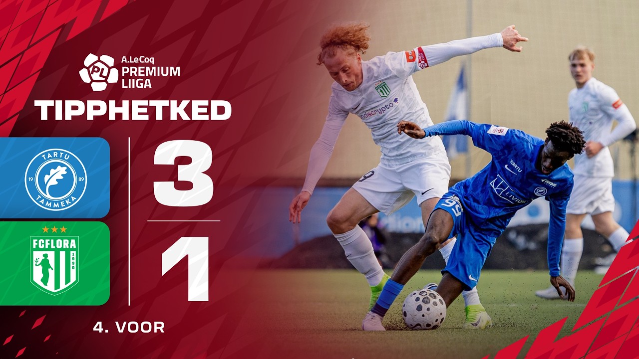 Tartu JK Tammeka vs Flora Tallinn Highlights