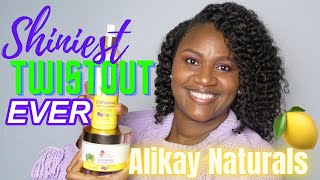 2 strand TWIST OUT FINE 3C hair| ft. Alikay Natural Lemongrass Collection