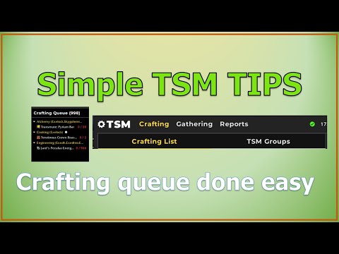 Simple Tradeskillmaster Tips - Crafting Queues done easy