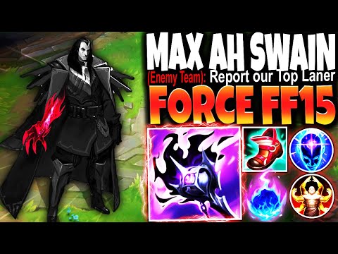 My Swain Top reached 83 Ability Haste at 14minutes and FORCED THEM TO SURRENDER 🔥