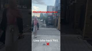 Lime bike hack FAIL!!!