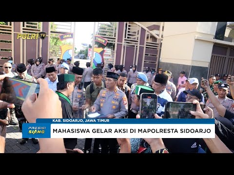 AKSI UNJUK RASA MAHASISWA MUHAMMADIYAH DI MAPOLRESTA SIDOARJO BERLANGSUNG KONDUSIF