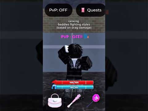 ranking baddies fighting styles (based on damage) #roblox #baddies #robloxbaddies #baddiesroblox
