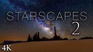 STARSCAPES II [4K] Stunning AstroLapse Ambient Film + Space Music for Deep Relaxation & Sleep