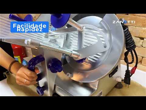 Miniatura do vídeo 6 - Fatiador Cortador de Frios 300mm GLP 300 Gural Bivolt