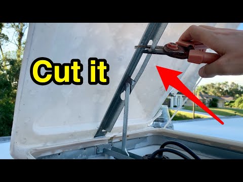 (Easiest method) RV roof vent cover replacement - no disassembly necessary.