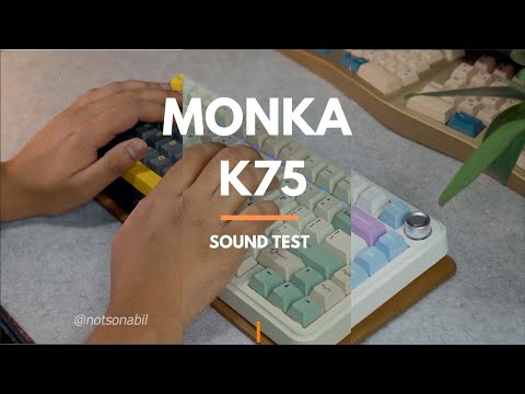Monka K75 -All switches Sound Test -Sea salt V2 ,Strawberry Jam, Ice Crusher, Kailh Ice-cream switch