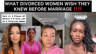WHAT DIVORCED WOMEN WISH THEY KNEW BEFORE MARRIAGE ‼️‼️.#dating #divorce #womenempowerment 