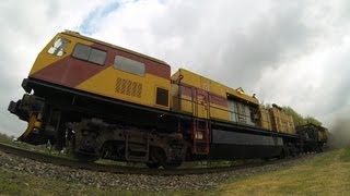 preview picture of video 'LORAM Rail Grinder, Ultra-wide View, West of Byron, Illinois'