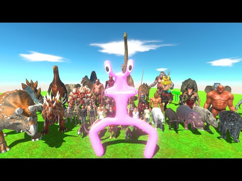 Rainbow Friend Pink VS All Units - Animal Revolt Battle Simulator