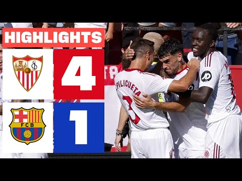 SEVILLA FC 4 - 1 FC BARCELONA  | HIGHLIGHTS LALIGA EA SPORTS