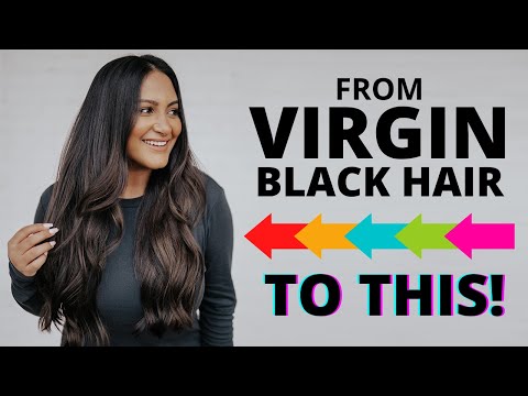 Virgin Black Hair Balayage :: Tutorial :: Subtle...