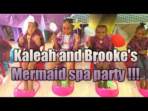 Mermaid Spa Party !! DIY Must watch me and Brooke's birthday party and sleepover !