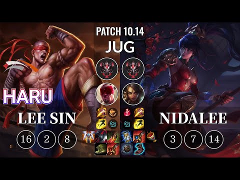 HLE Haru Lee Sin vs Nidalee Jungle - KR Patch 10.14