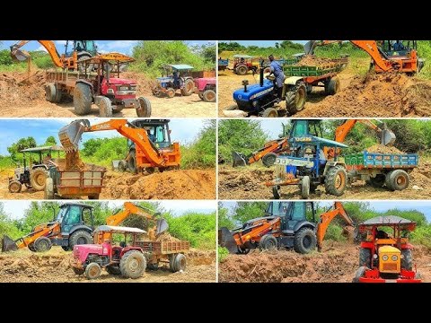 Police ,car, 3 JCB Excavator, Construction Vehicles catch thief - Toy for kids video