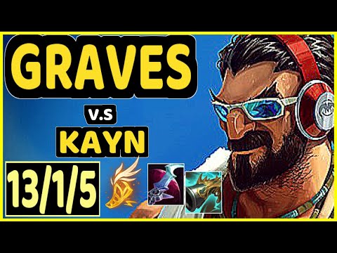 DARDOCH (GRAVES) vs KAYN - 13/1/5 KDA JUNGLE GAMEPLAY - NA