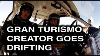 Gran Turismo Kazunori Yamauchi Drift Challenge with Dai Yoshihara at SEMA 2012 video