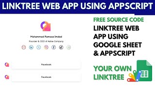 Google Apps Script Web App Tutorial | Linktree with Google Sheets and Apps Script | B29