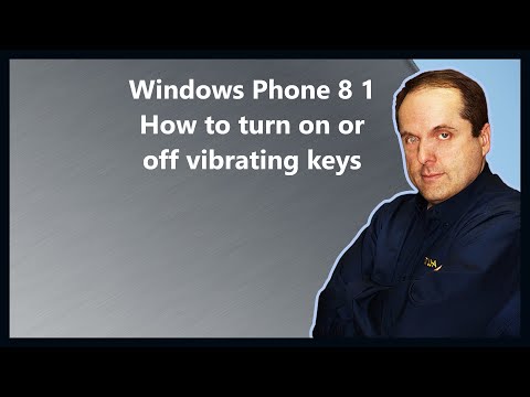 Windows Phone 8 1 How to turn on or off vibrating keys