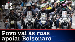 Bolsonaro reúne multidão em ato com motoqueiros, mas imprensa ignora novamente
