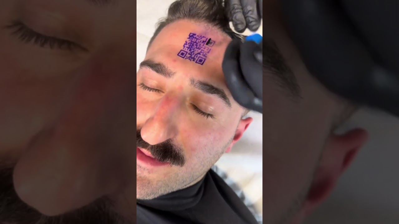 He Tattooed a QR Code on His Forehead… But It Wasn’t His Instagram!