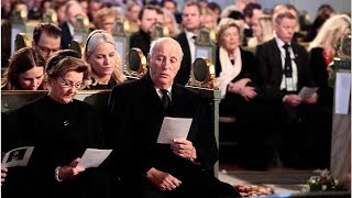 Norway's royal family attend the funeral of Princess Martha Louise's ex-husband Ari Behn