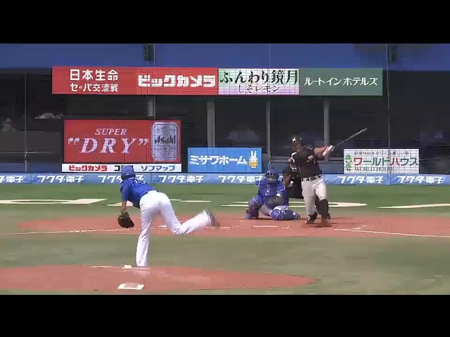 【4回裏】マリーンズ・荻野貴 三塁線破る同点タイムリー2ベース!! 2015/5/30 M-DB
