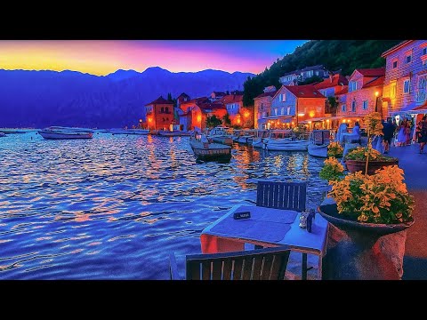 Perast Evening Walk (4K) – Magical Stroll Through Montenegro’s Bay