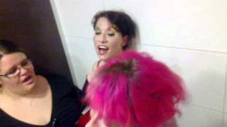 amanda palmer and kim boekbinder perform in the blokes dunny