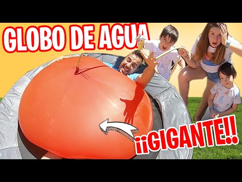 INFLAMOS ¡¡GLOBO DE AGUA GIGANTE de 250 LITROS!! en el JARDÍN con la FAMILIA