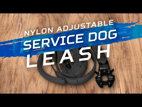 7-in-1 Nylon Adjustable Service Dog Leash w/Frog Clip