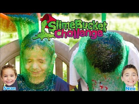 SLIME BUCKET CHALLENGE !!! Une Douche de Slime pour Swan & Néo :)