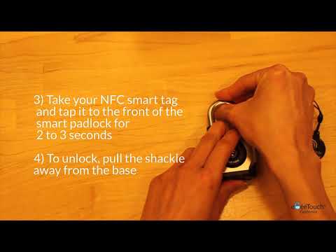 eGeeTouch - How to unlock your smartpadlock with NFC tag smart tag