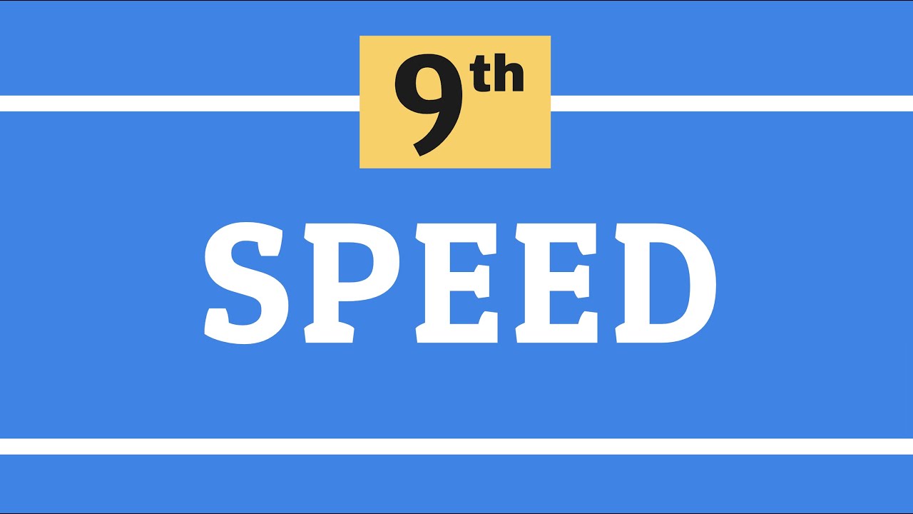 Speed and Velocity