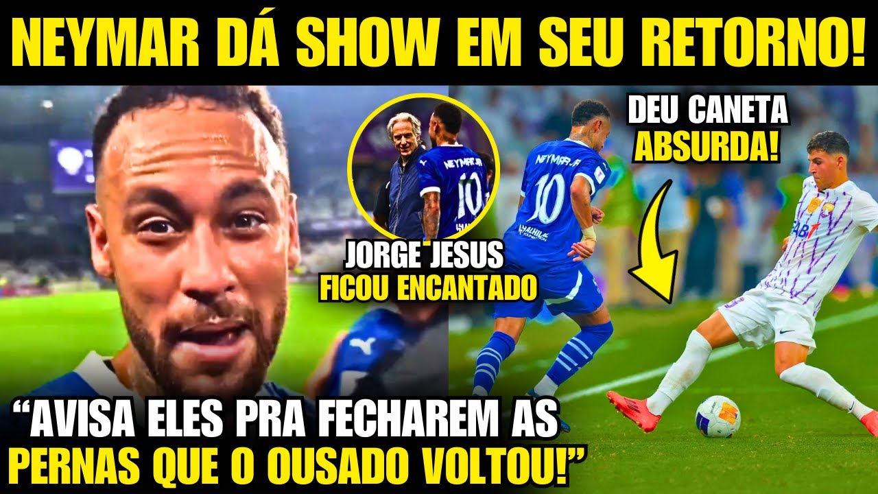 🚨 NOSSA! MESMO 1 ANO SEM JOGAR NEYMAR VOLTOU DANDO SHOW HOJE! OLHA COMO FOI A VOLTA DE NEYMAR!